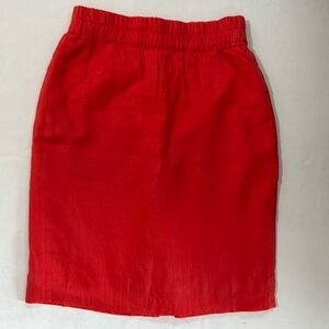 NWT JCrew Orange Linen Skirt XST